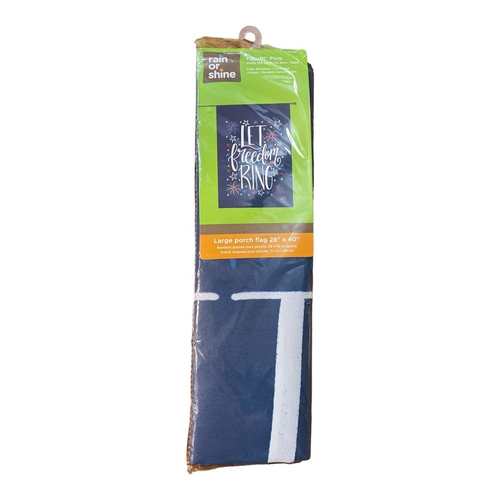 Rain or Shine Large Porch Yard Garden Flag 28" X 40" Let Freedom Ring 4952257